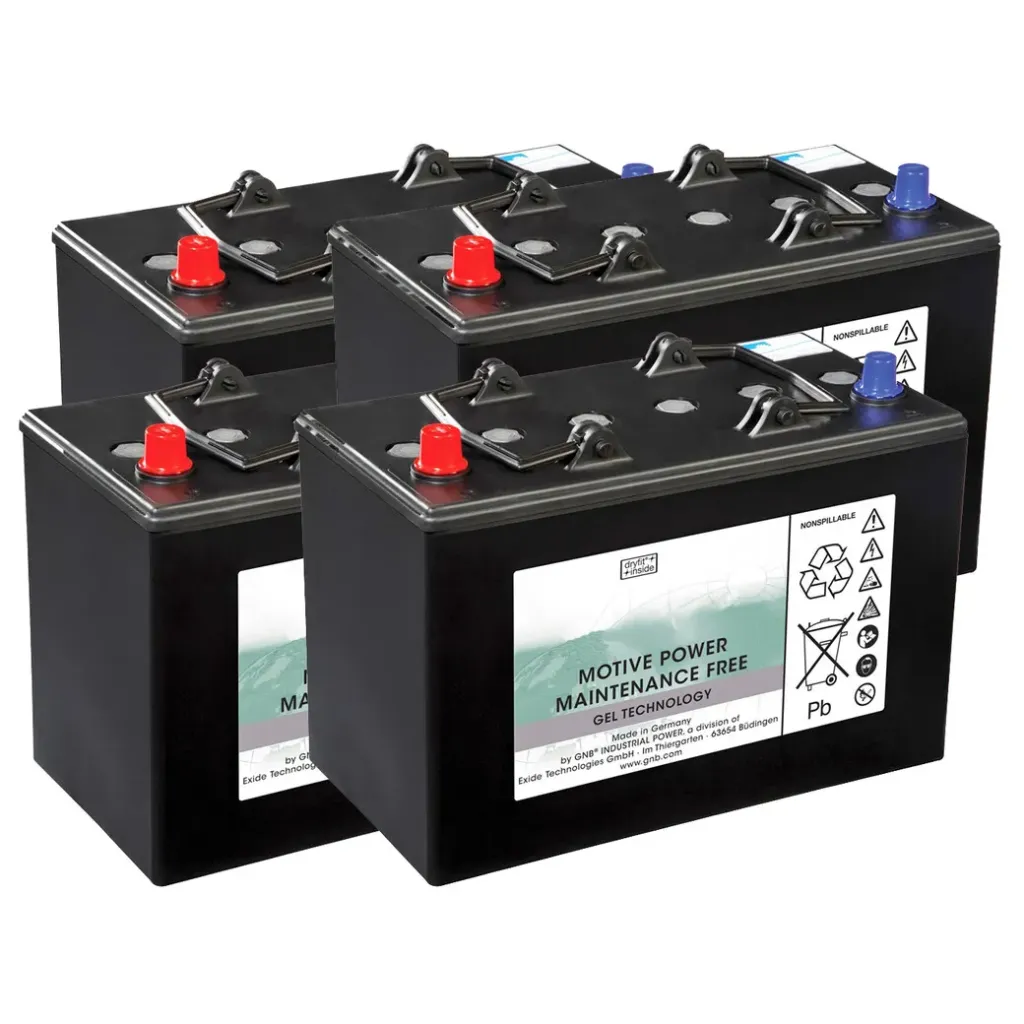 4 batteries au gel de 6V / 240Ah