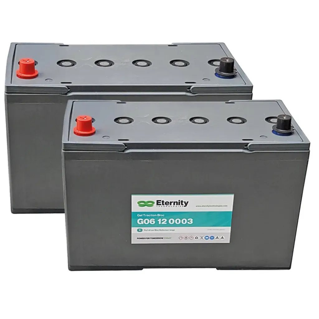 2 batteries gel à 12 V/85 Ah (C5) Eternity RA 431/435/501