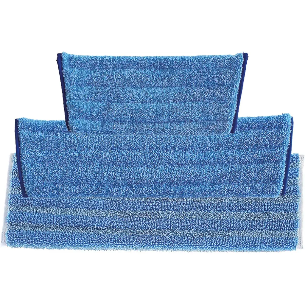 Mop velcro "Twisted" bleu, 40cm