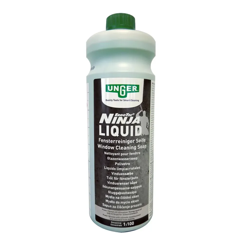 Unger - Liquide Ninja. Savon liquide pour le nettoyage des vitres