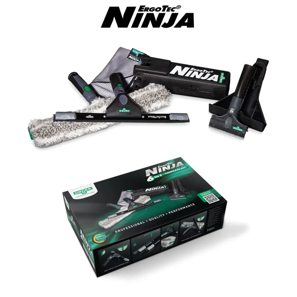 Unger - Ninja Kit de nettoyage de vitres 6en1