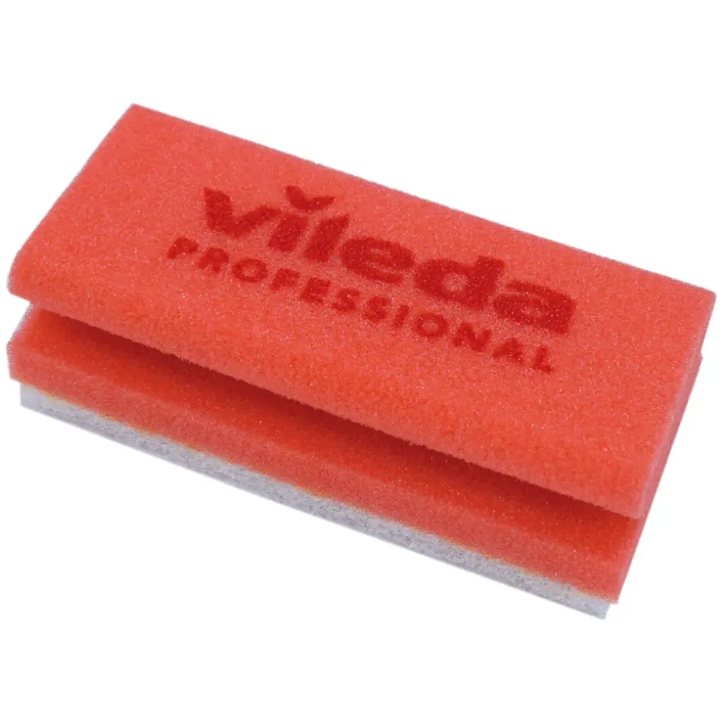 [Z482Z] Eponge Vileda rouge avec pad blanc (10 pièces)
