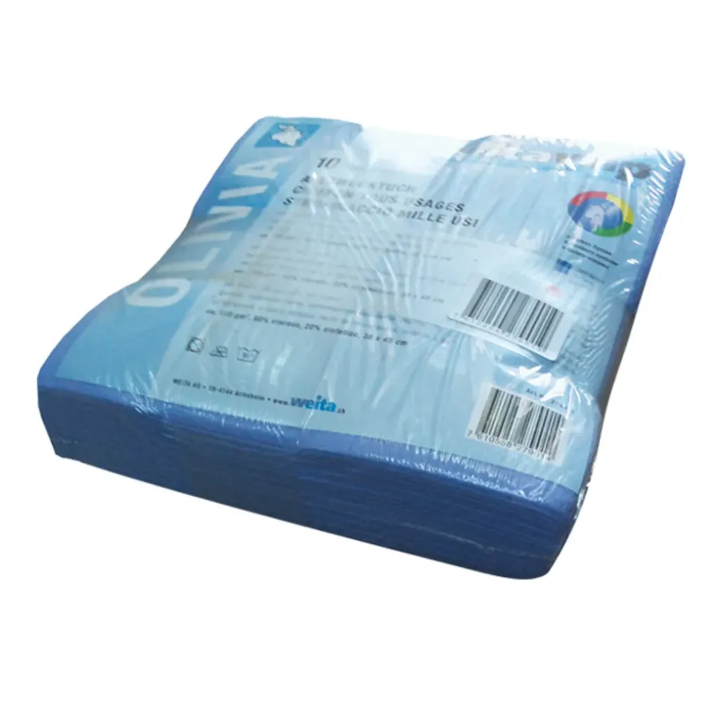 Chiffons multiusage bleu (10 pièces)